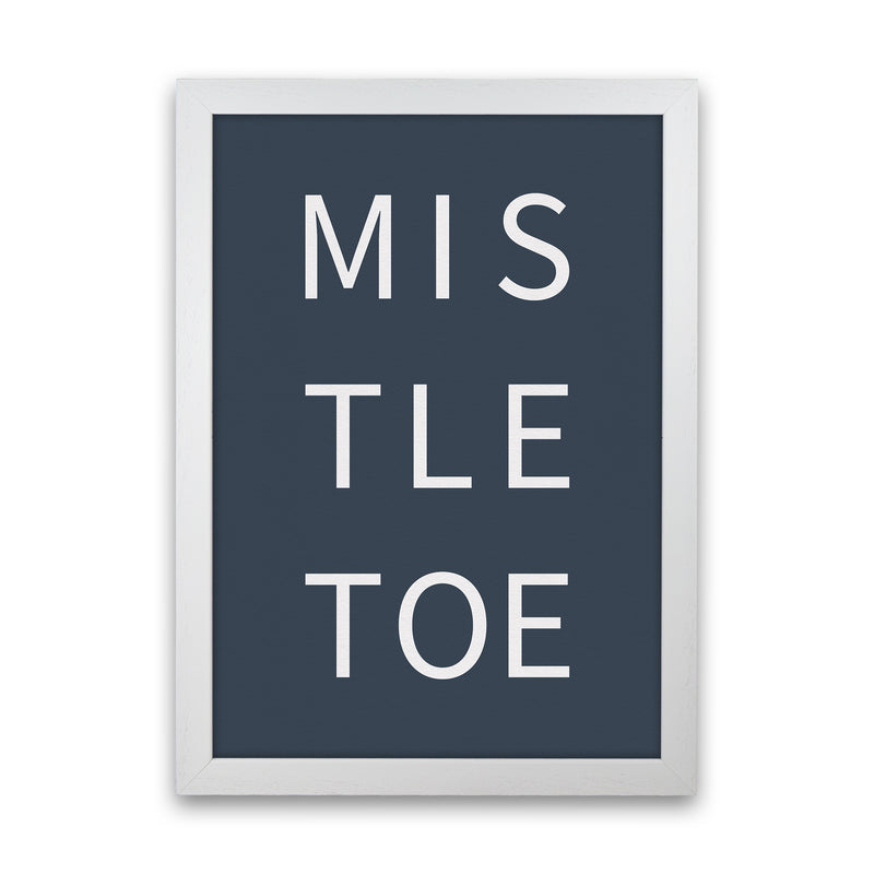 Mistletoe Christmas Art Print by Kookiepixel White Grain