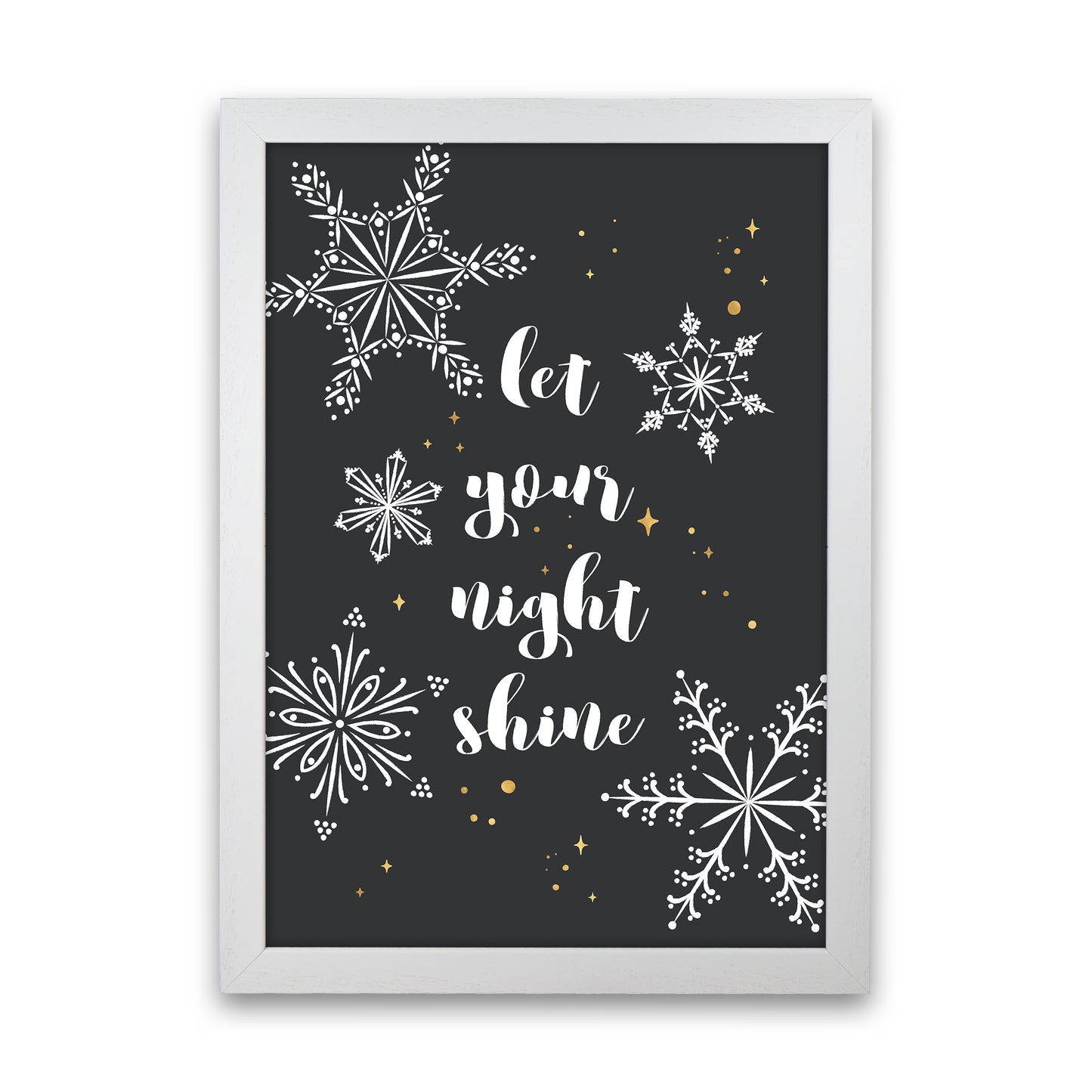 Shine Christmas Art Print by Kookiepixel White Grain
