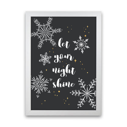 Shine Christmas Art Print by Kookiepixel White Grain