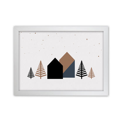Starry night Landscape Art Print by Kookiepixel White Grain