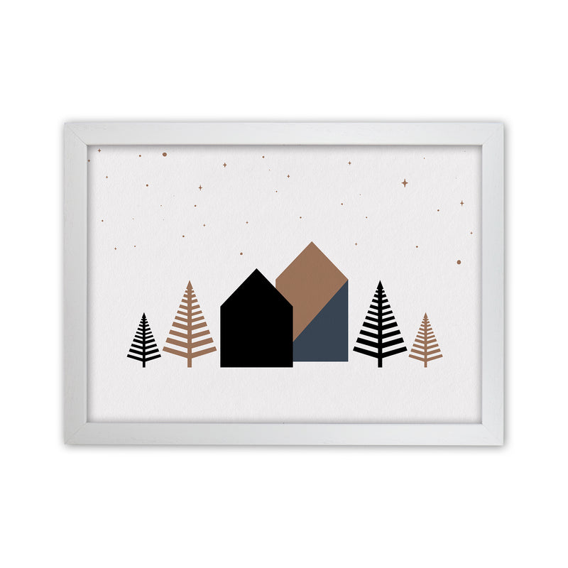 Starry night Landscape Art Print by Kookiepixel White Grain
