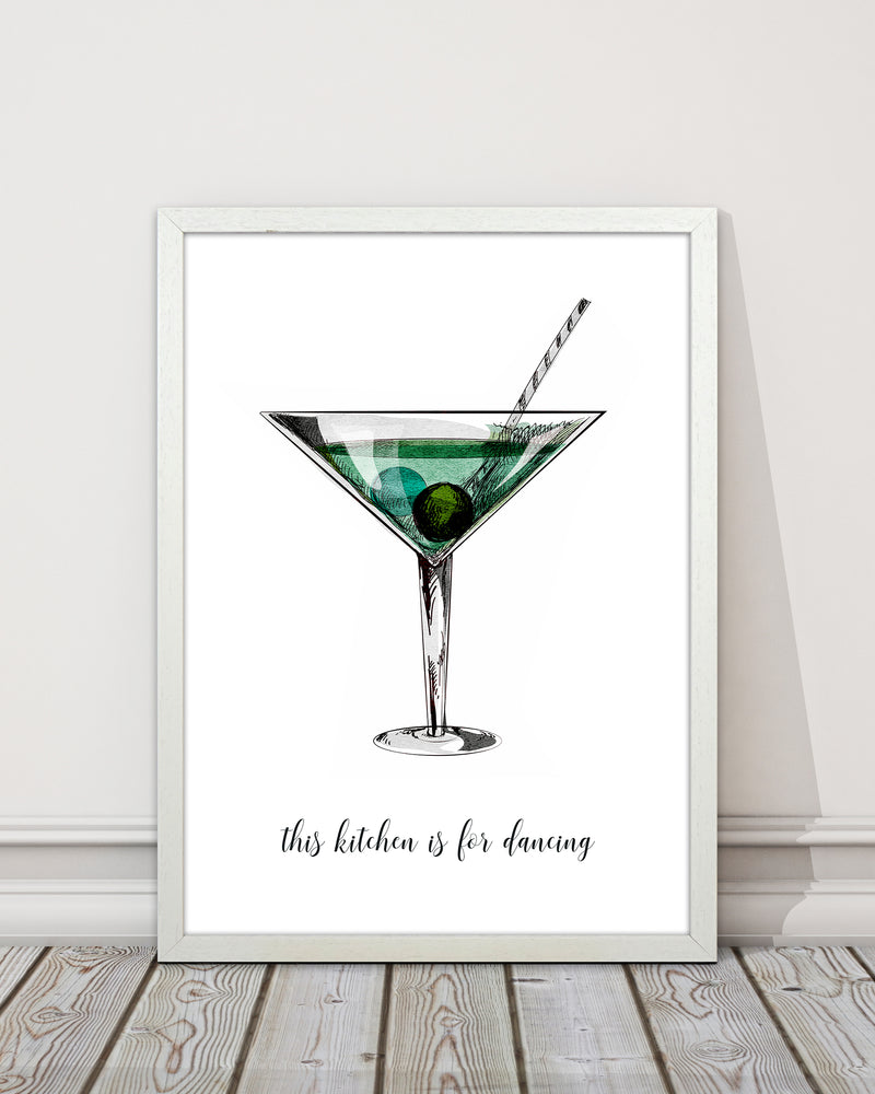 Kitchen Dancers Quote Contemporary Art Print by Kubistika