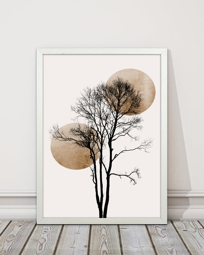 Sun and Moon hiding-GOLD Contemporary Art Print by Kubistika