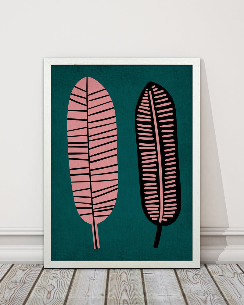 Two Leafs Contemporary Art Print by Kubistika