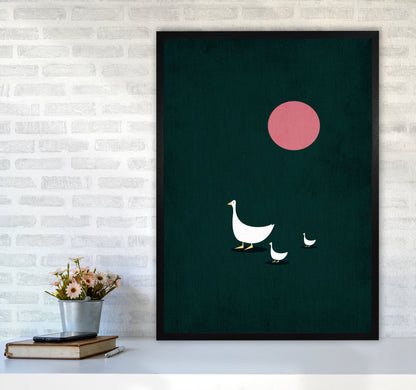 Sunny Side Of Life Contemporary Art Print by Kubistika A1 White Frame