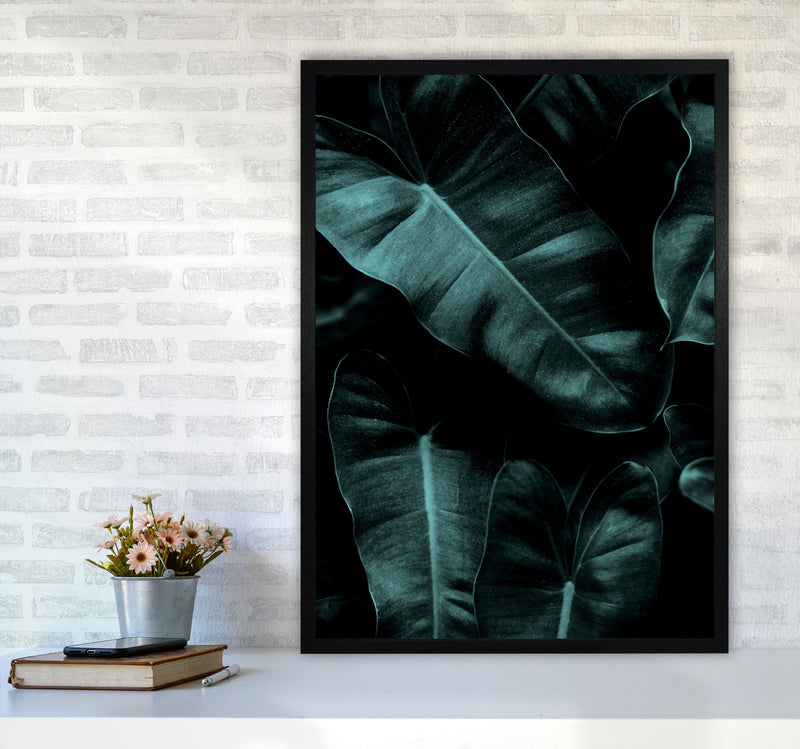 Dark Leafs Photography Art Print by Kubistika A1 White Frame