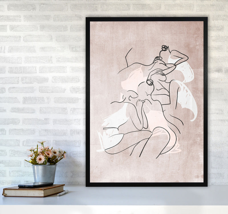 Les Femmes Fatales Contemporary Art Print by Kubistika A1 White Frame