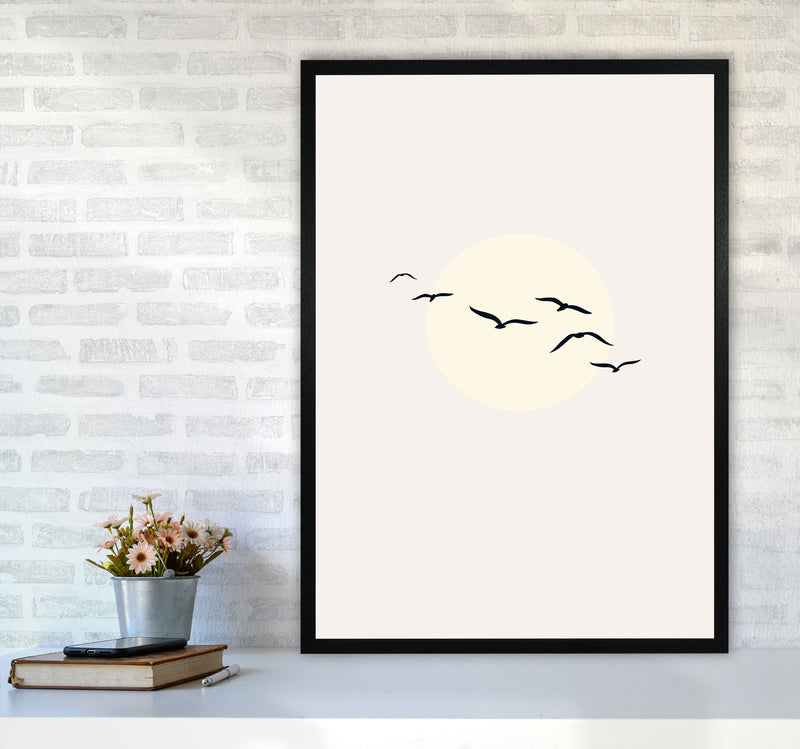 Adorable Skies Contemporary Art Print by Kubistika A1 White Frame