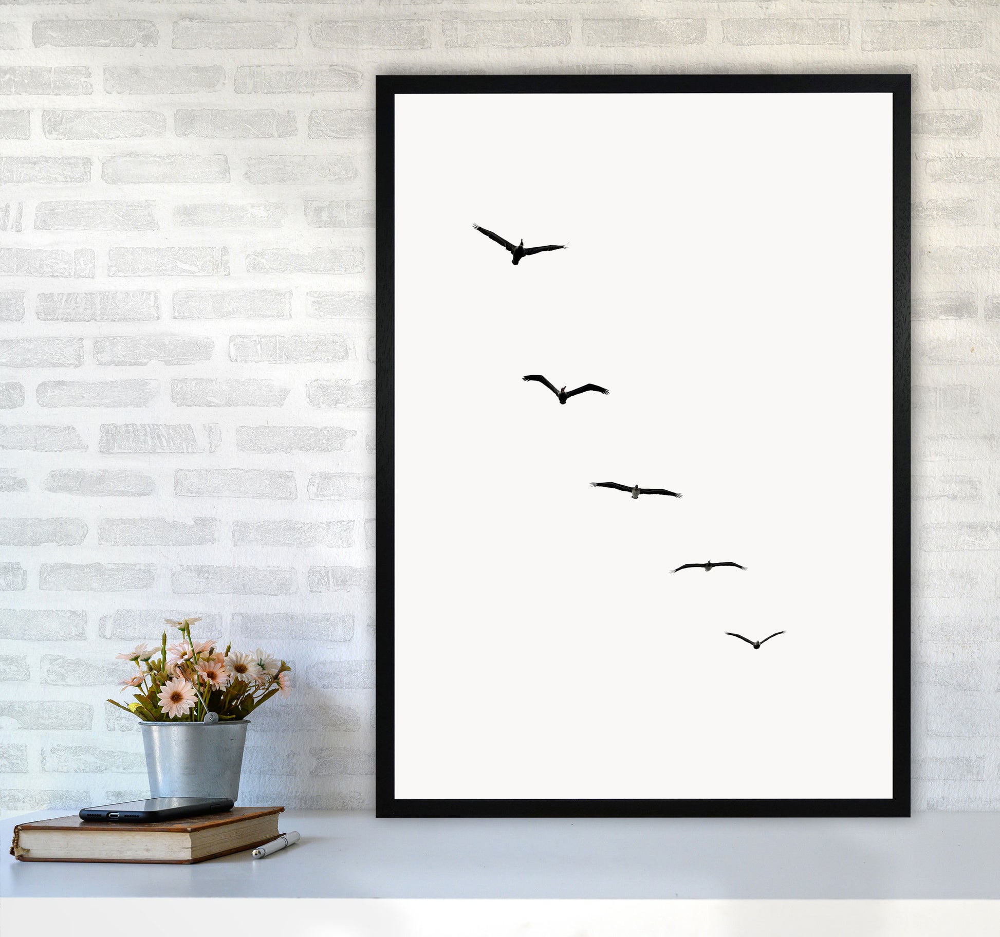 Heavenly Creatures - DARK  Contemporary Art Print by Kubistika A1 White Frame