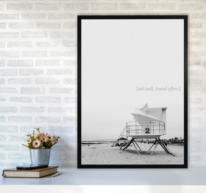 Eat Well Travel Often Photography Art Print by Kubistika A1 White Frame