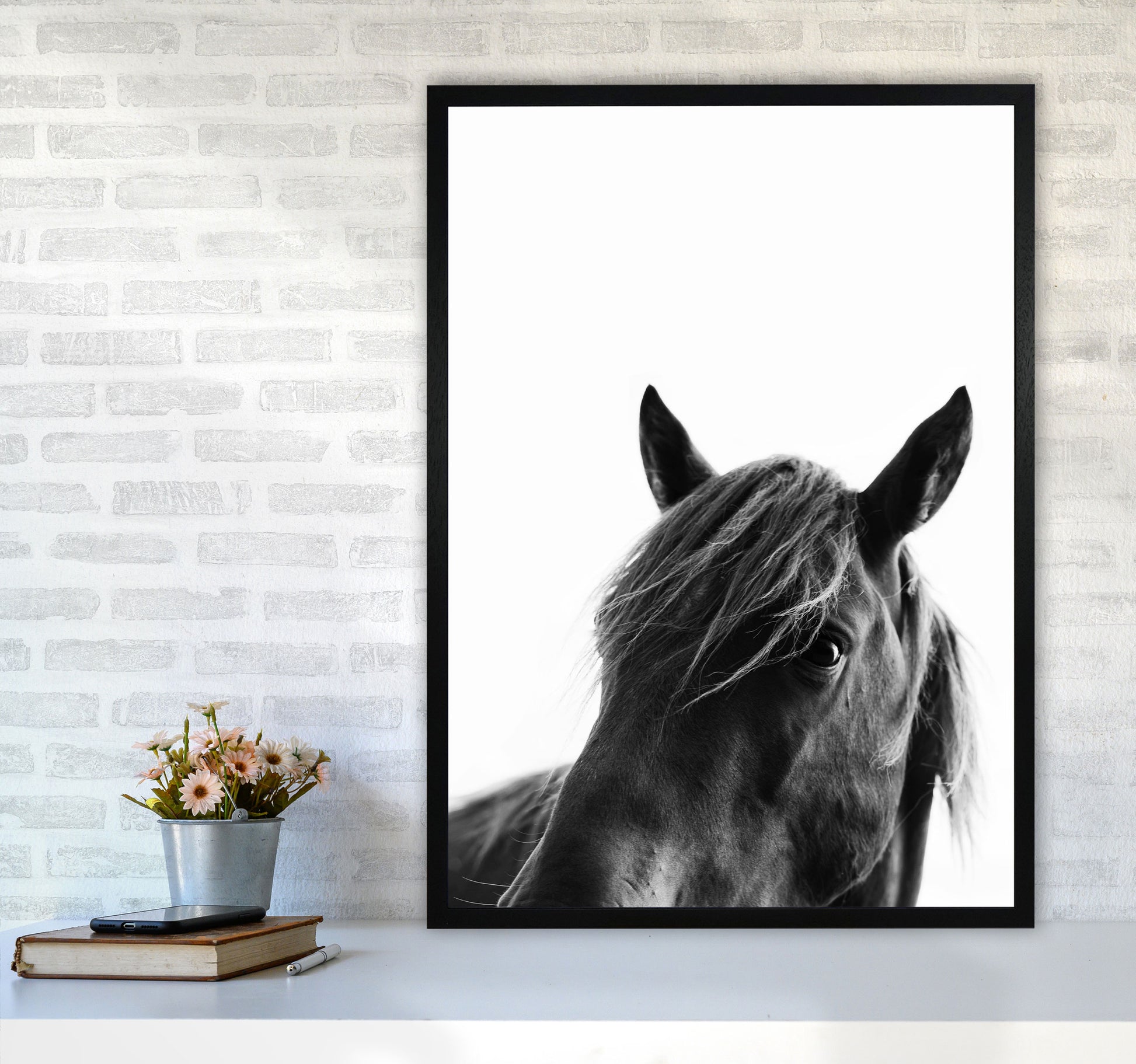 Black Beauty Photography Art Print by Kubistika A1 White Frame