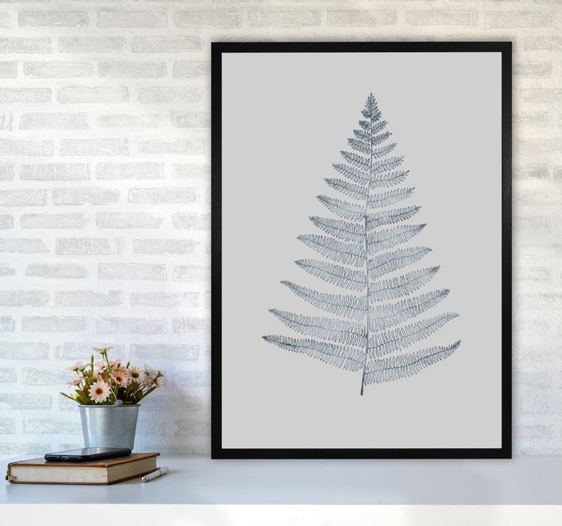 Botanica Minimalistica - GREY Modern Art Print by Kubistika A1 White Frame