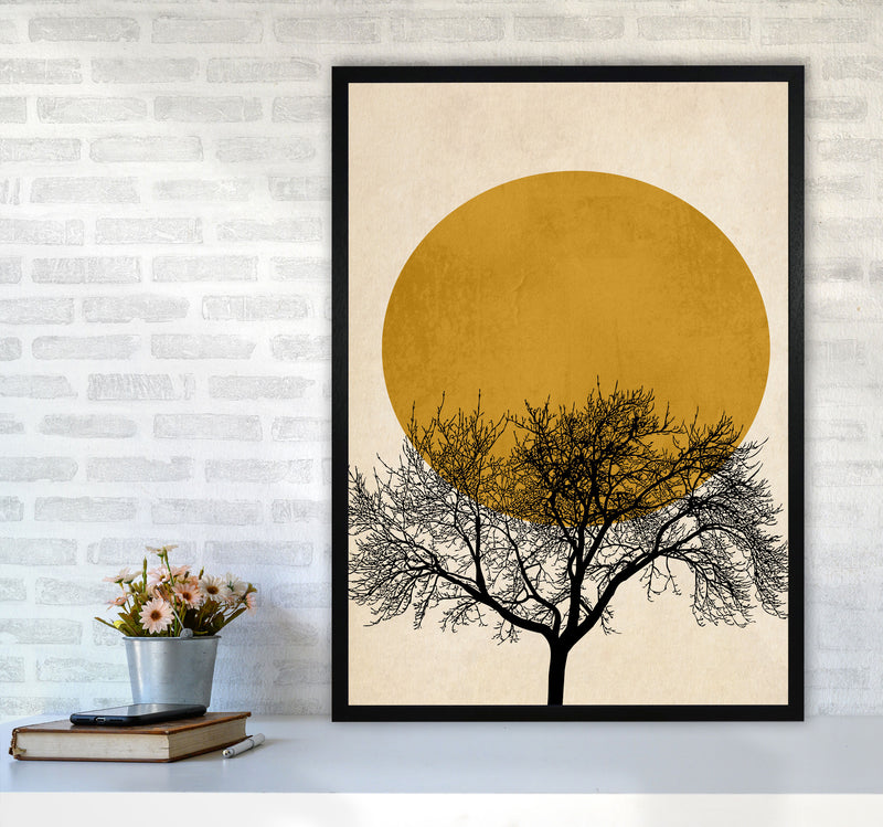 A Beautiful Winter Morning Modern Contemporary Art Print by Kubistika A1 White Frame