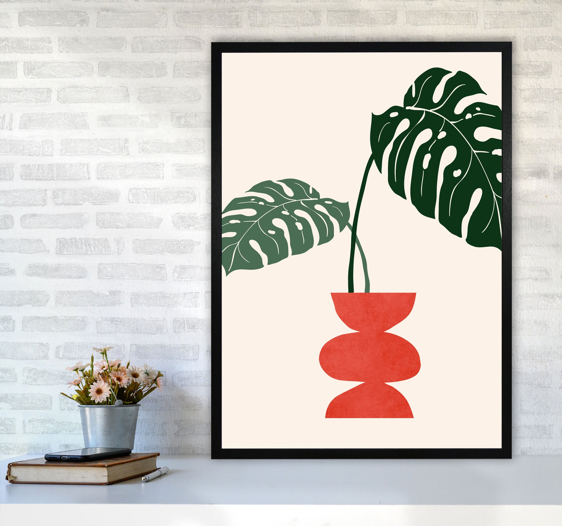 Sweet Days Y Art Print by Kubistika A1 White Frame