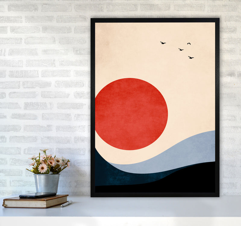 Seaside Memories Art Print by Kubistika A1 White Frame