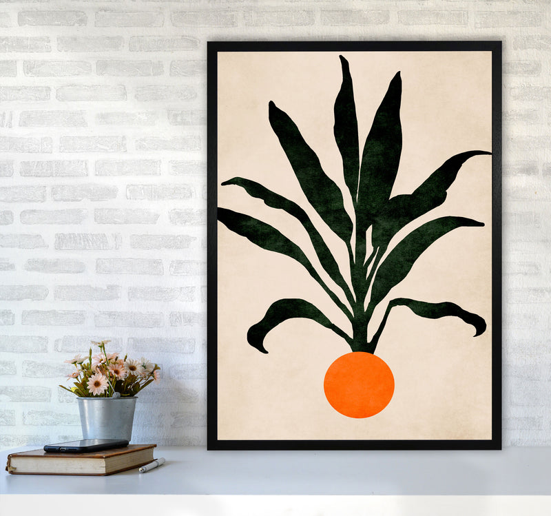 Pumpkin Portrait Art Print by Kubistika A1 White Frame