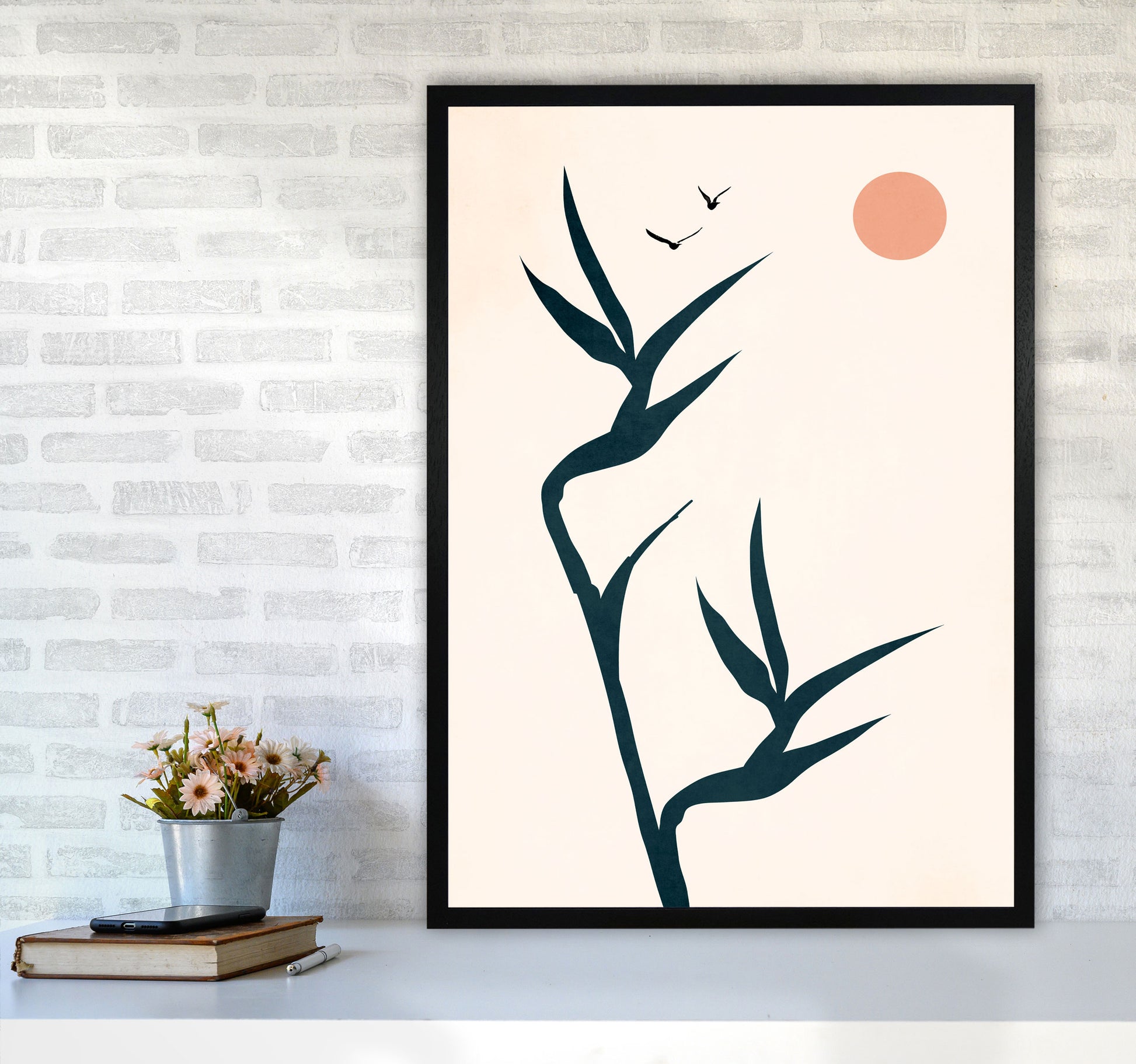 Paradise Art Print by Kubistika A1 White Frame