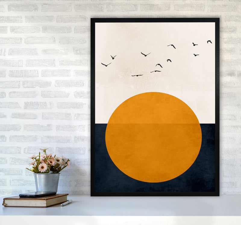 Melody Of Life Art Print by Kubistika A1 White Frame
