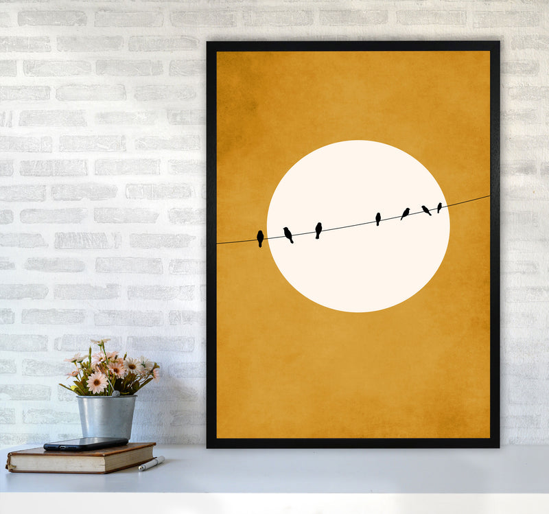 Chirping And Chilling (At Night) Art Print by Kubistika A1 White Frame