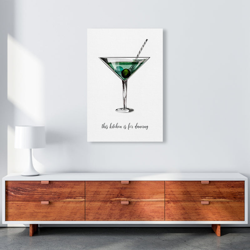 Kitchen Dancers Quote Contemporary Art Print by Kubistika A1 Canvas