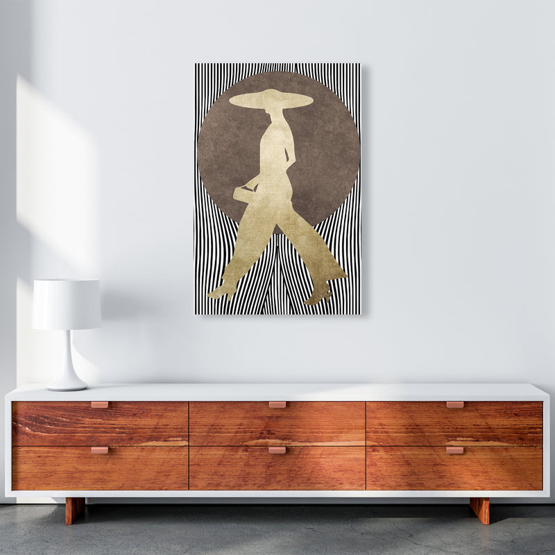 La Madame Noir Vintage Contemporary Art Print by Kubistika A1 Canvas