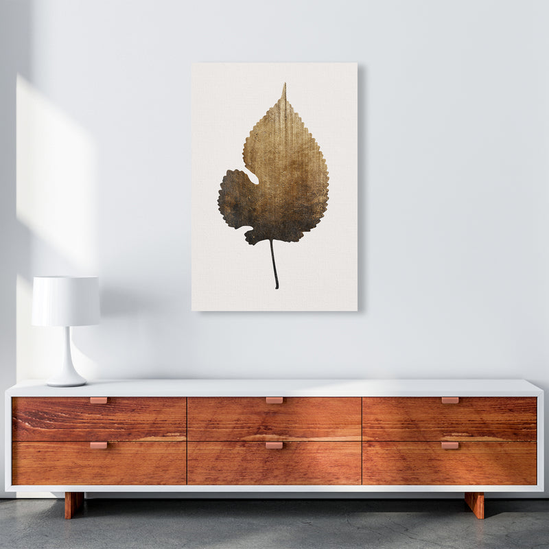 Golden leaf No Botanical Art Print by Kubistika A1 Canvas