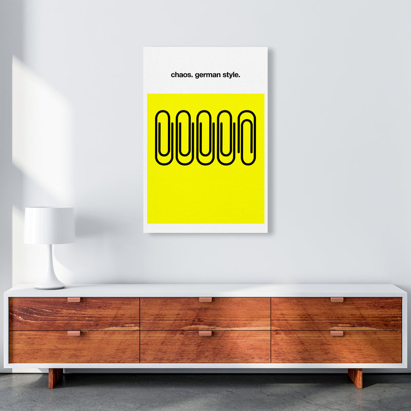 German Chaos Humour Quote Art Print by Kubistika A1 Canvas