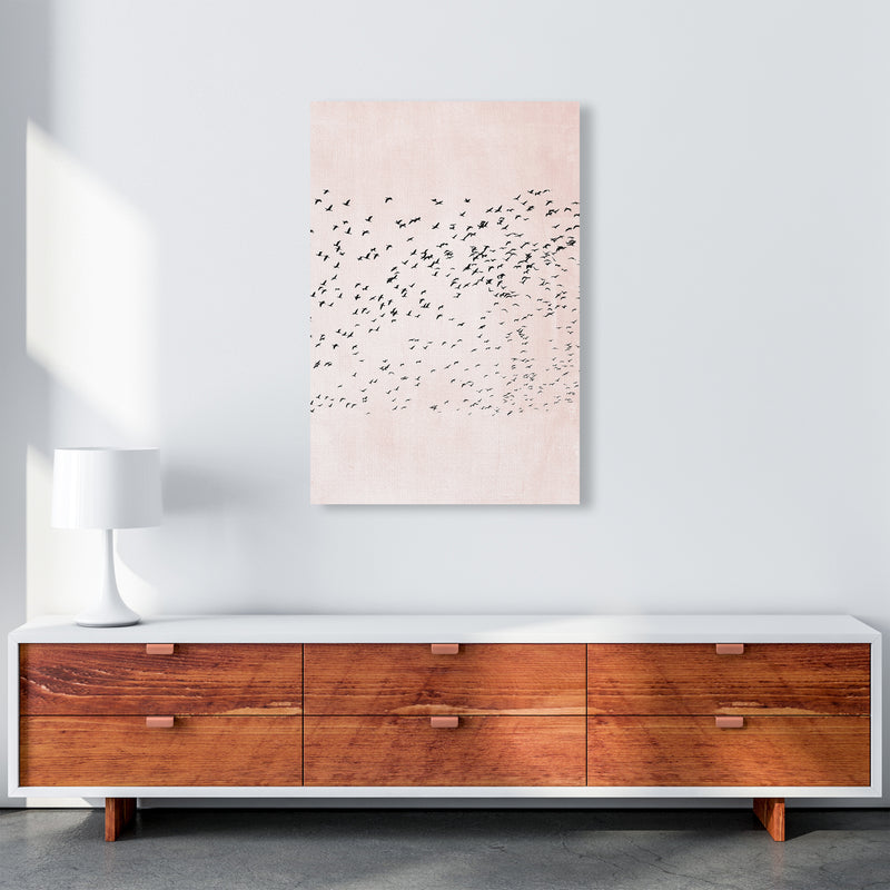 500 Seagulls Modern Contemporary Art Print by Kubistika A1 Canvas