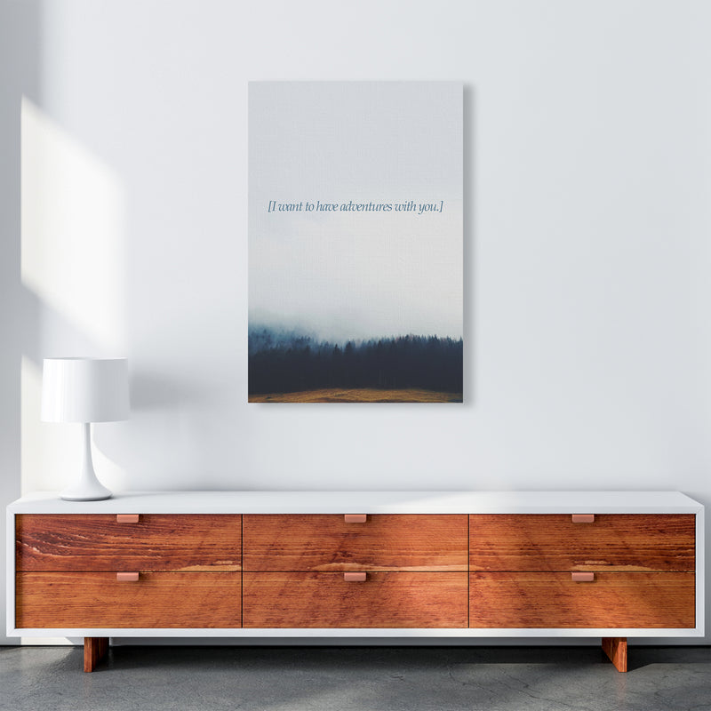 Adventures With You Quote Art Print by Kubistika A1 Canvas