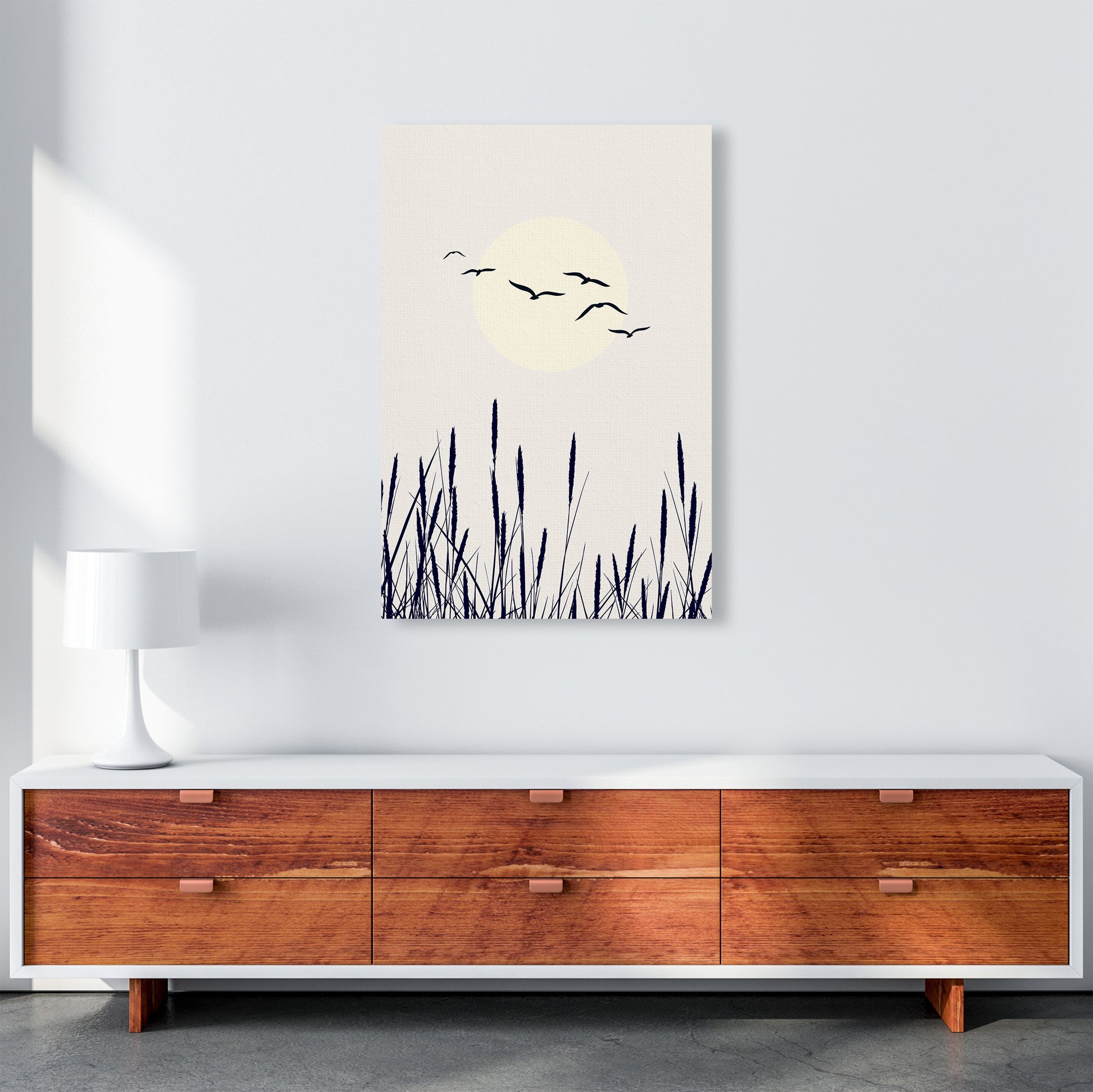 Shadows Of The Sun Contemporary Art Print by Kubistika A1 Canvas