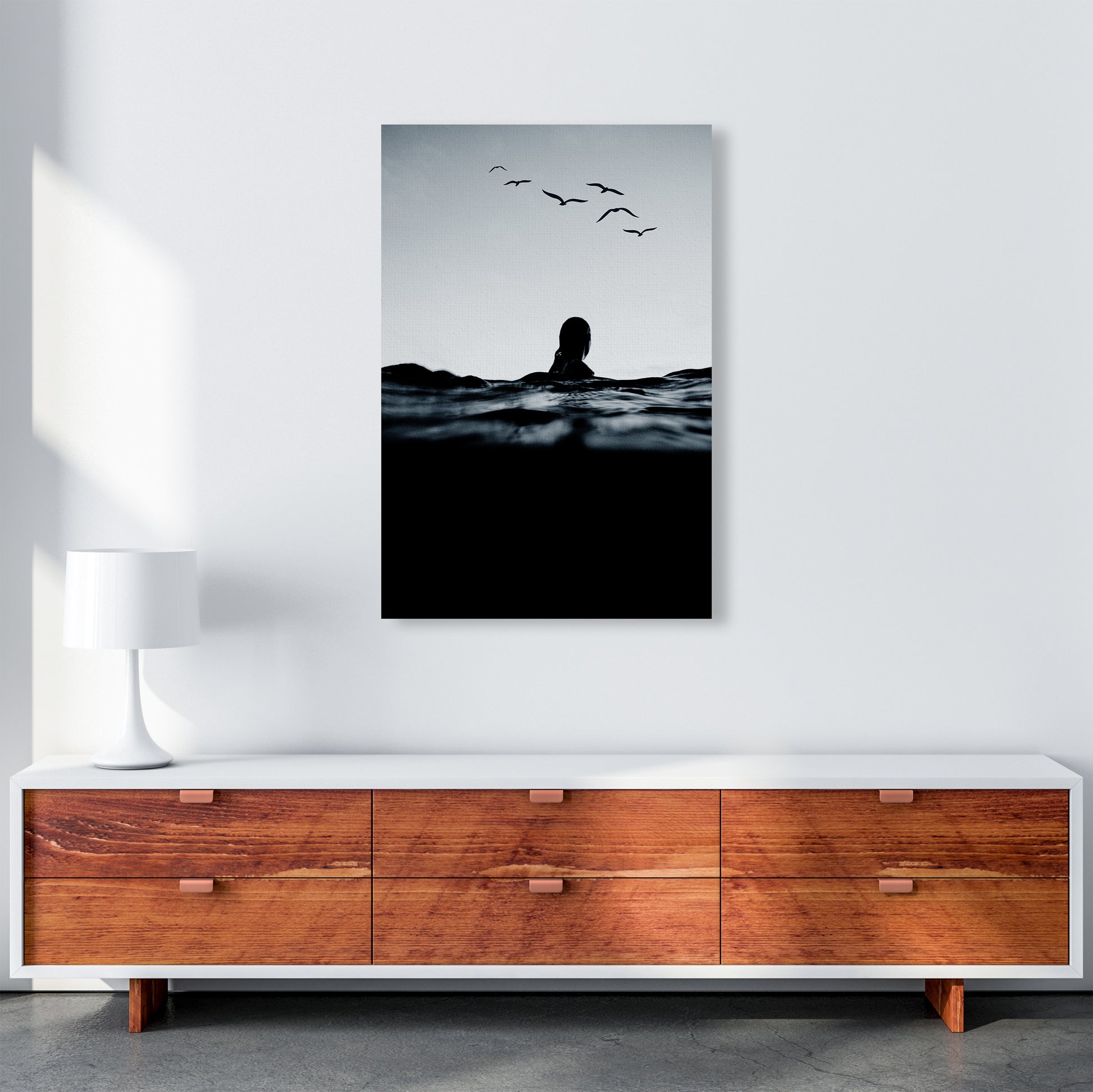 Floating Beach Photography Art Print by Kubistika A1 Canvas