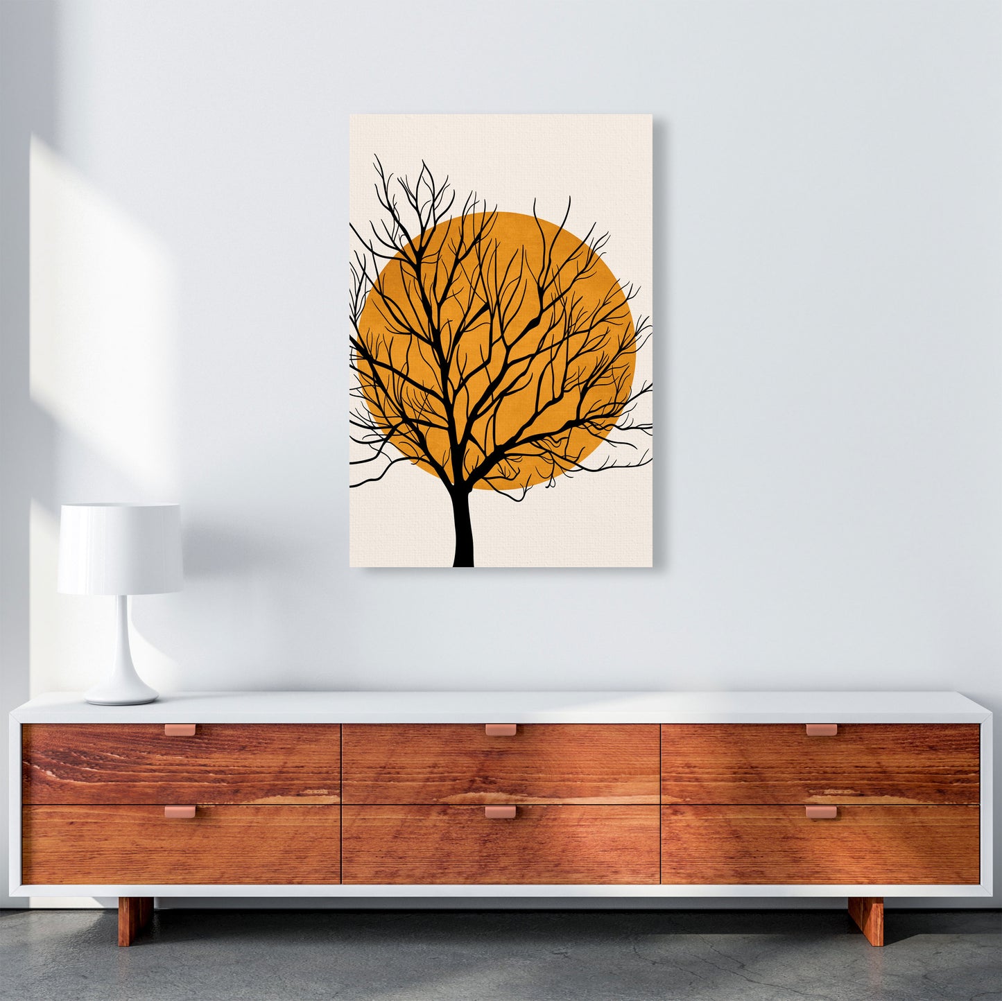 Hiding Sun Art Print by Kubistika A1 Canvas