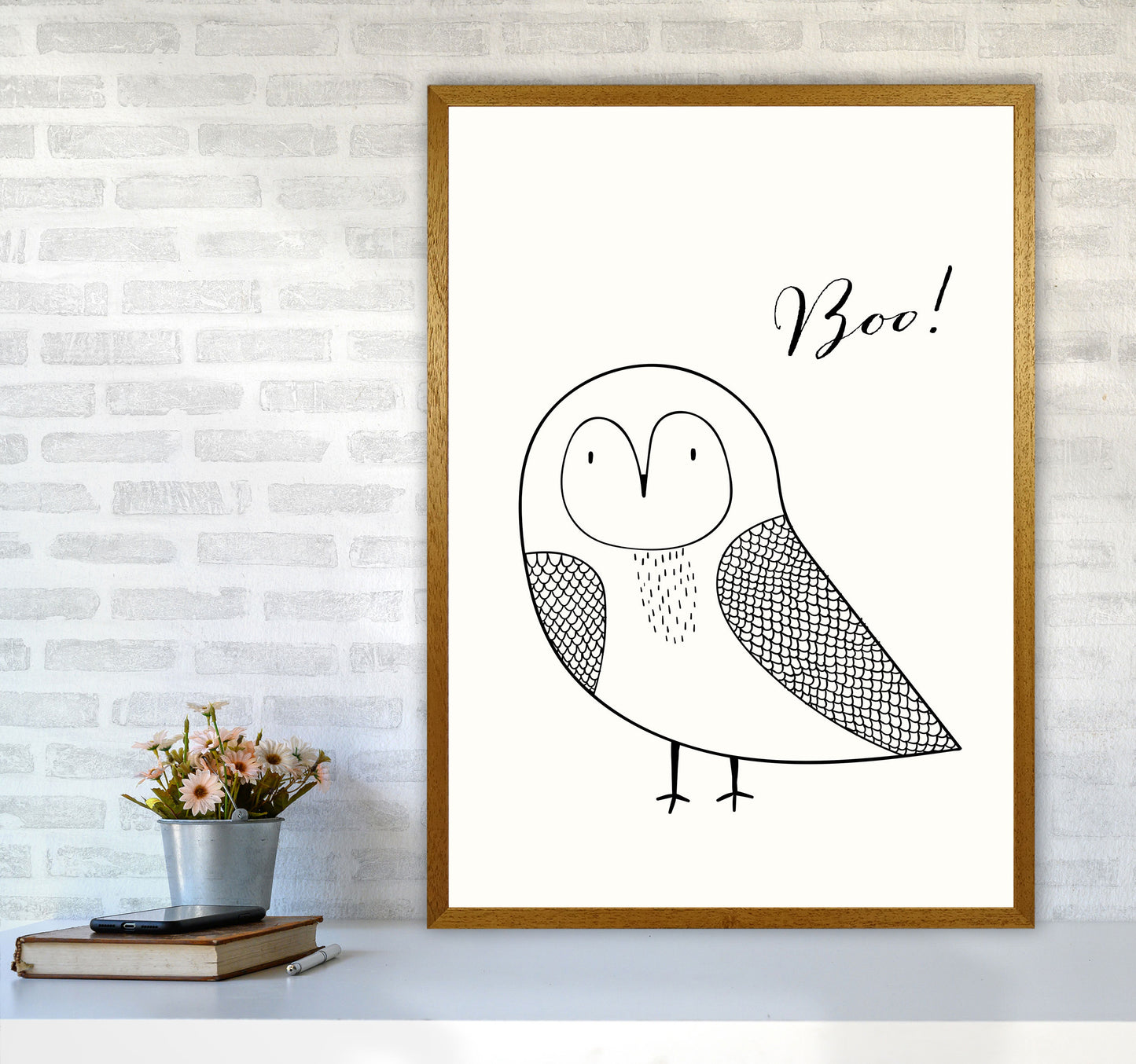 Boo Nursery Animal Art Print by Kubistika A1 Print Only