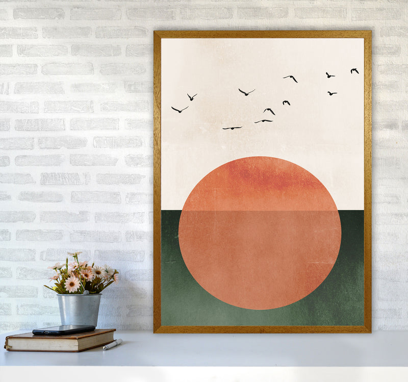 A Day At The Ocean  Modern Contemporary Art Print by Kubistika A1 Print Only
