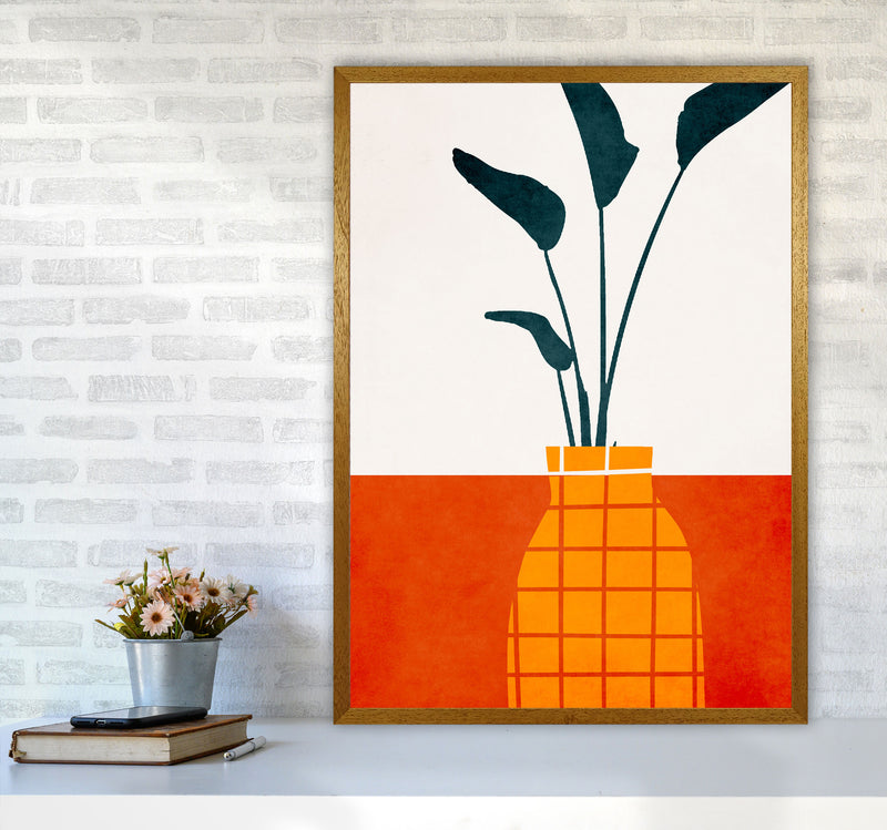 Kitchen Table With Plant Art Print by Kubistika A1 Print Only