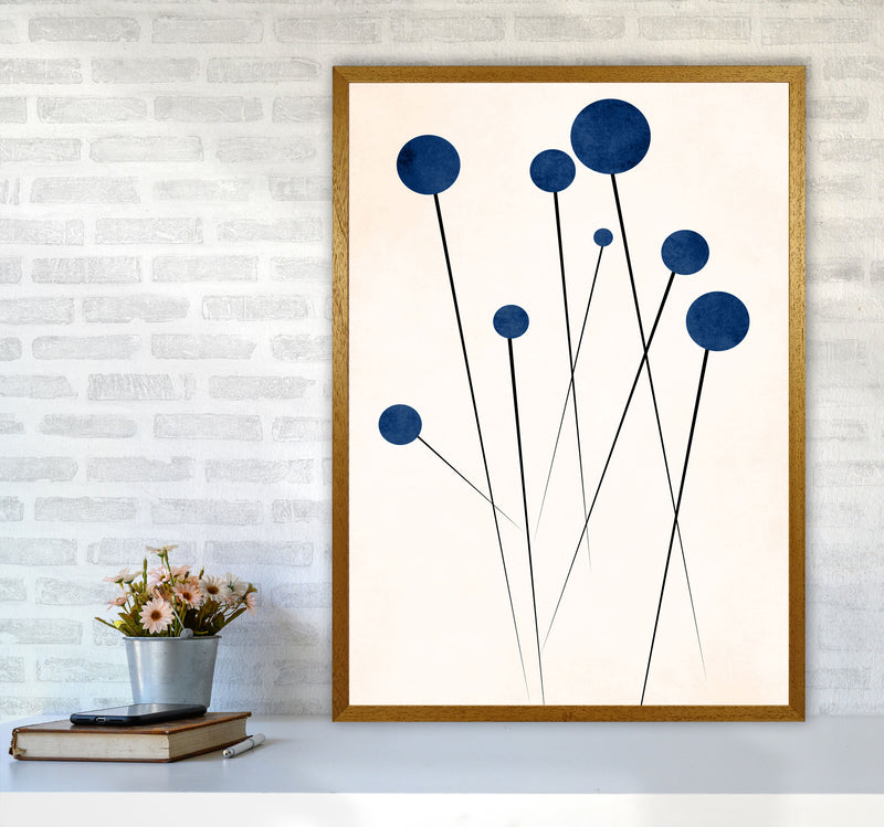 Blue Flowers In The Wilderness - 2 Art Print by Kubistika A1 Print Only