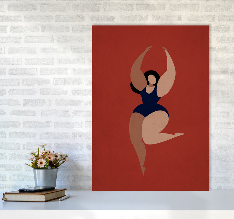Prima Ballerina Vintage Art Print by Kubistika A1 Black Frame