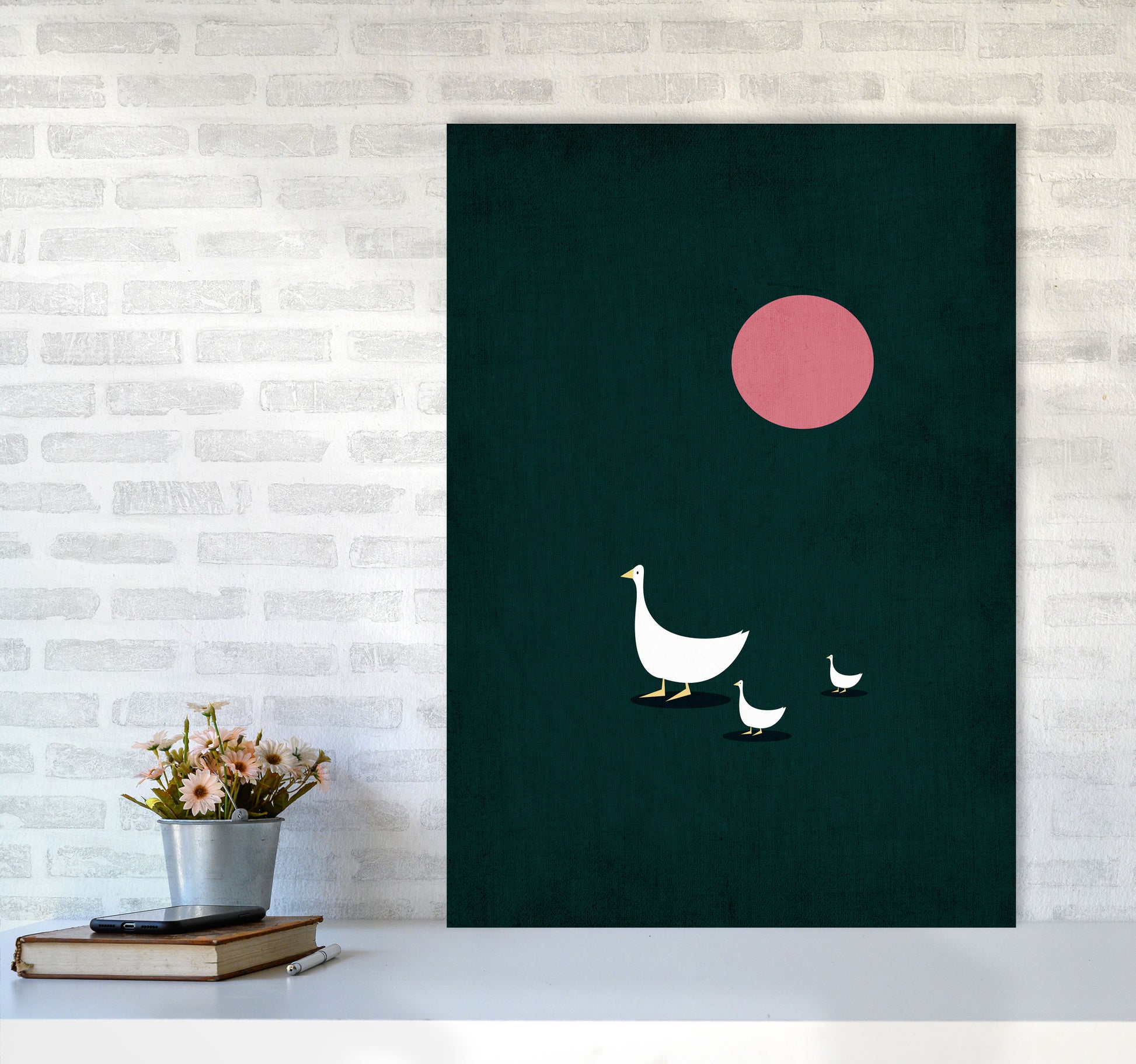 Sunny Side Of Life Contemporary Art Print by Kubistika A1 Black Frame