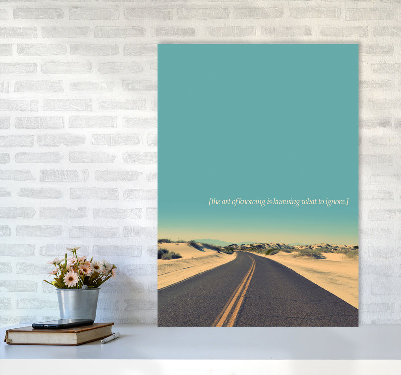 The Art Of Knowing Landscape Contemporary Art Print by Kubistika A1 Black Frame