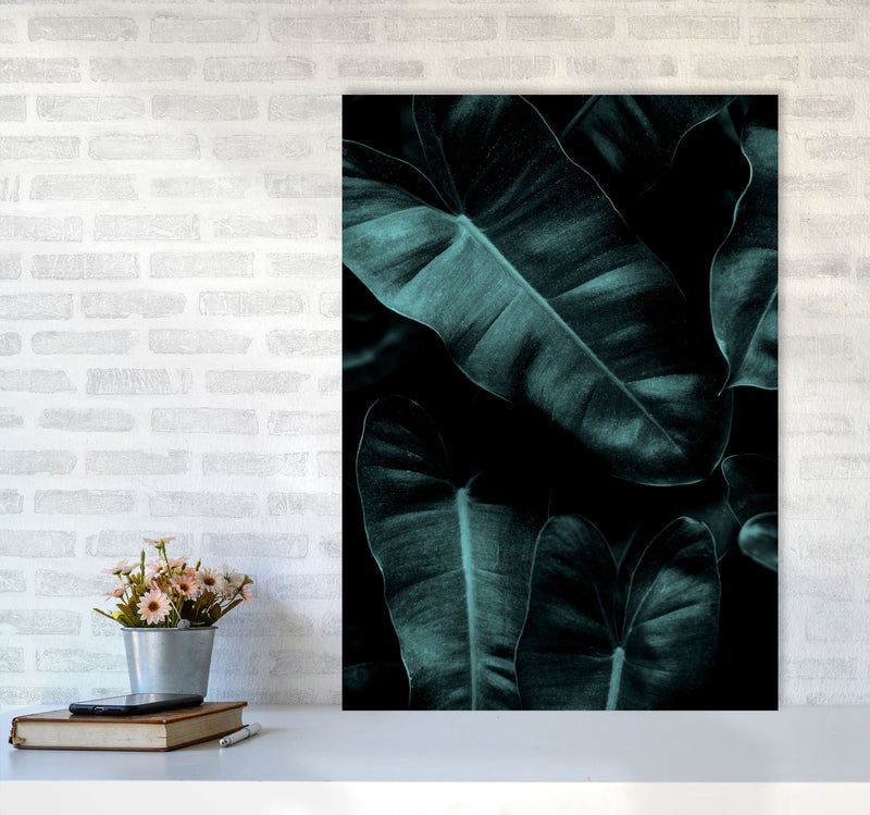 Dark Leafs Photography Art Print by Kubistika A1 Black Frame