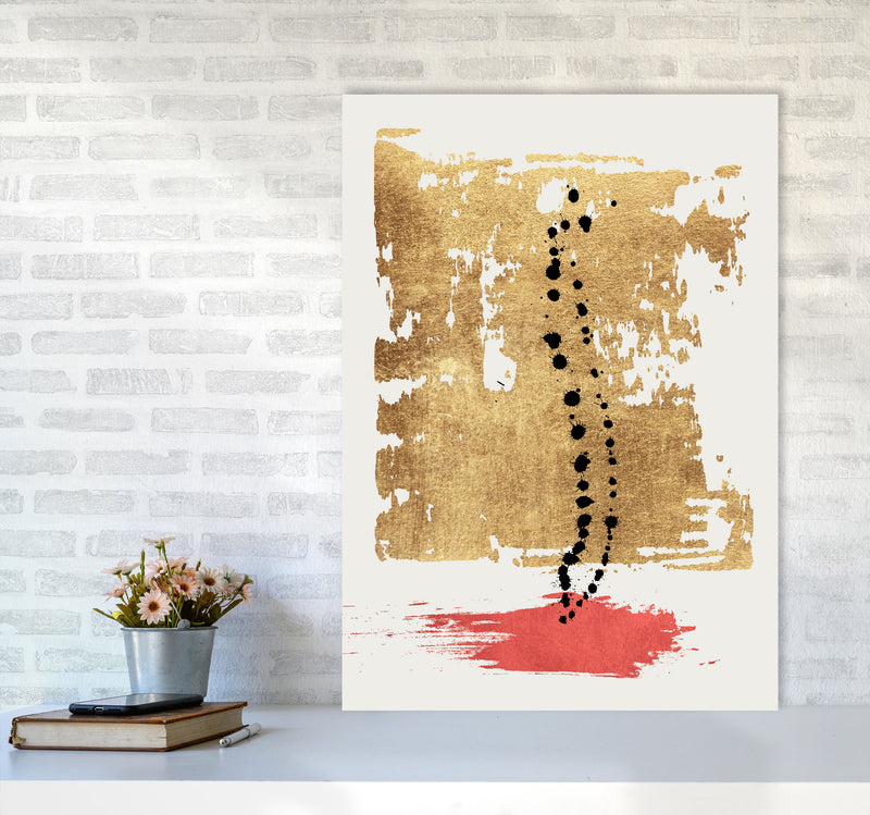 Drip Drop Abstract Art Print by Kubistika A1 Black Frame