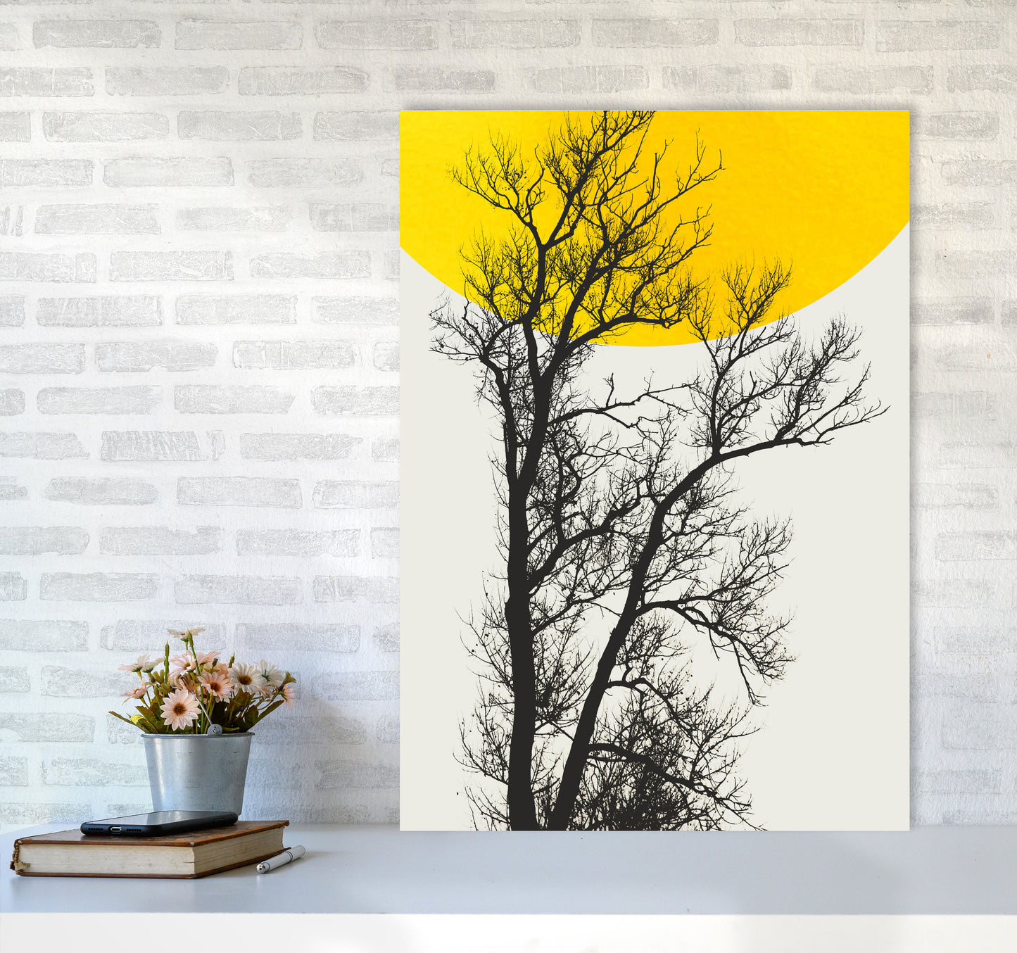 Autumn Memories Contemporary Art Print by Kubistika A1 Black Frame