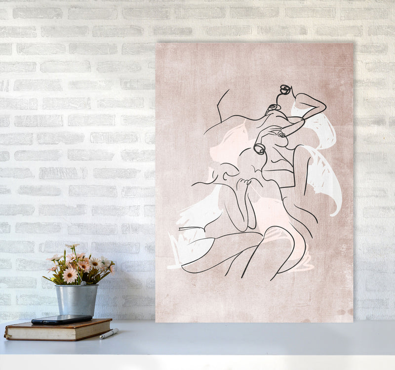 Les Femmes Fatales Contemporary Art Print by Kubistika A1 Black Frame
