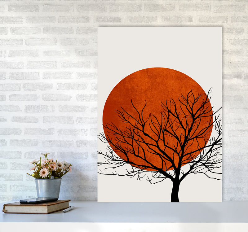 A Blooming Oak  Modern Contemporary Art Print by Kubistika A1 Black Frame