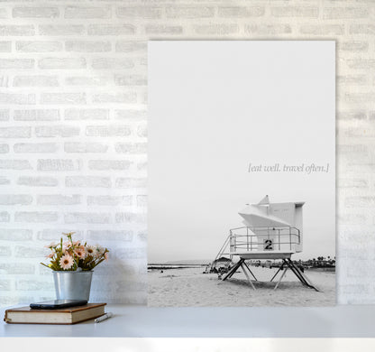 Eat Well Travel Often Photography Art Print by Kubistika A1 Black Frame