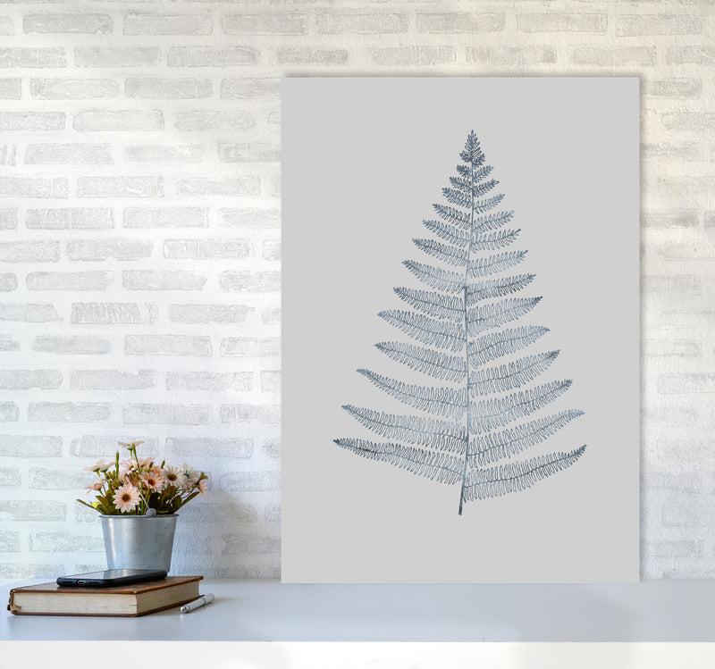 Botanica Minimalistica - GREY Modern Art Print by Kubistika A1 Black Frame