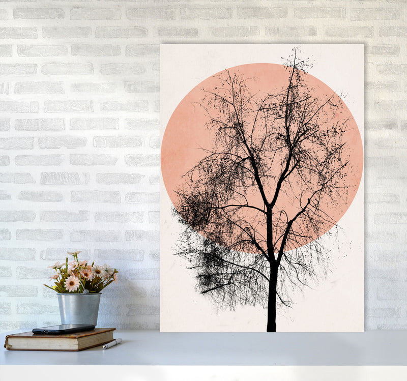Autumn Sunset Contemporary Art Print by Kubistika A1 Black Frame