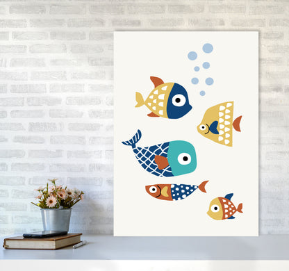 Little Friends Childrens Nursery Art Print by Kubistika A1 Black Frame