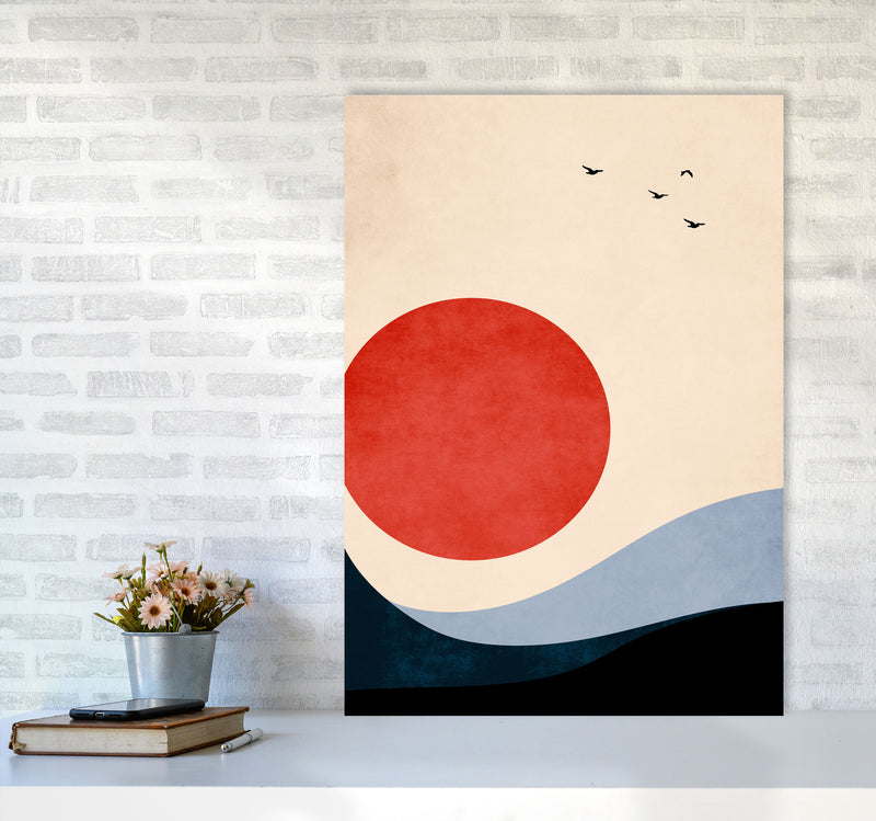 Seaside Memories Art Print by Kubistika A1 Black Frame