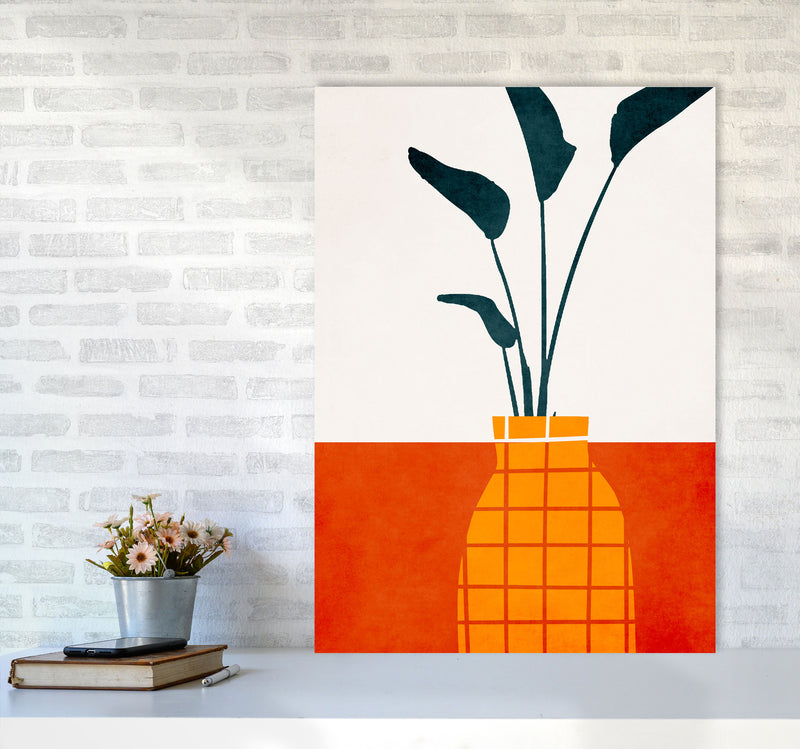 Kitchen Table With Plant Art Print by Kubistika A1 Black Frame
